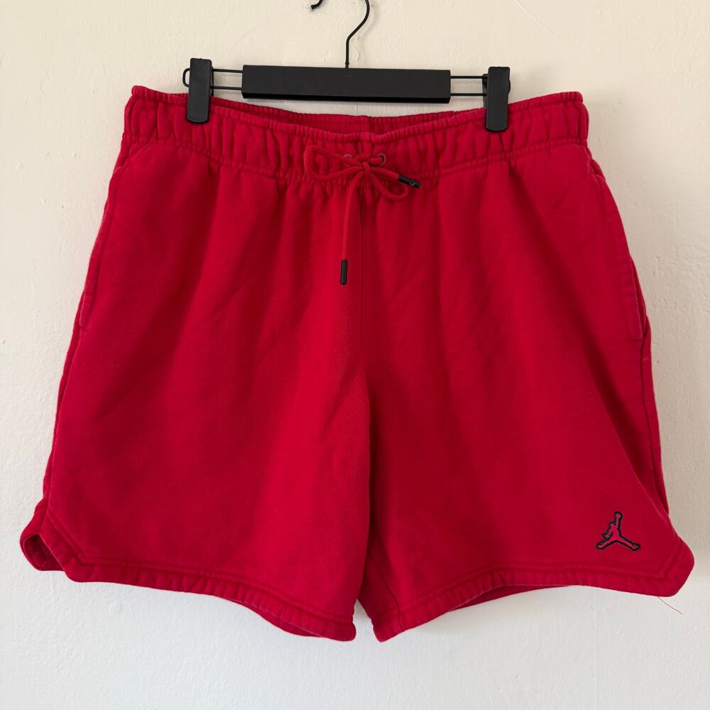 Jordan Red basketball sweatshorts